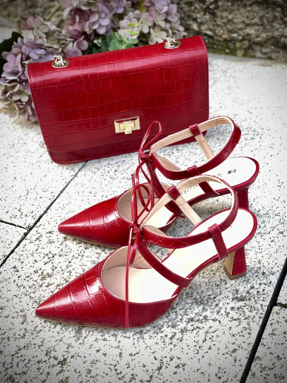 Bolso Angari cuadrado coco rojo - Imagen 3