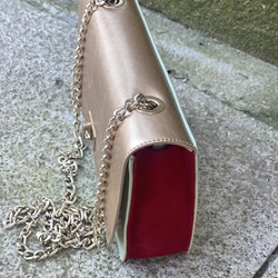 Bolso Angari Manila agua, rojo y dorado - Imagen 2