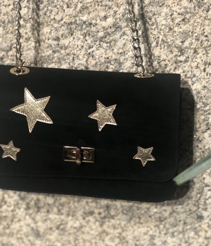 Bolso Angari piel estrellas oro - Imagen 1