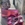 Bolso Angari plano piel laminado metalizado rosa. - Imagen 2