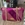 Bolso ante y piel metalizado fucsia - Imagen 1