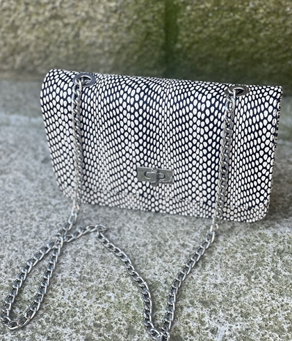 Bolso bandolera Angari 52173-58R perdiz blanco negro - Imagen 1