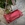 Bolso bandolera doble cadena piel Rojo. - Imagen 1