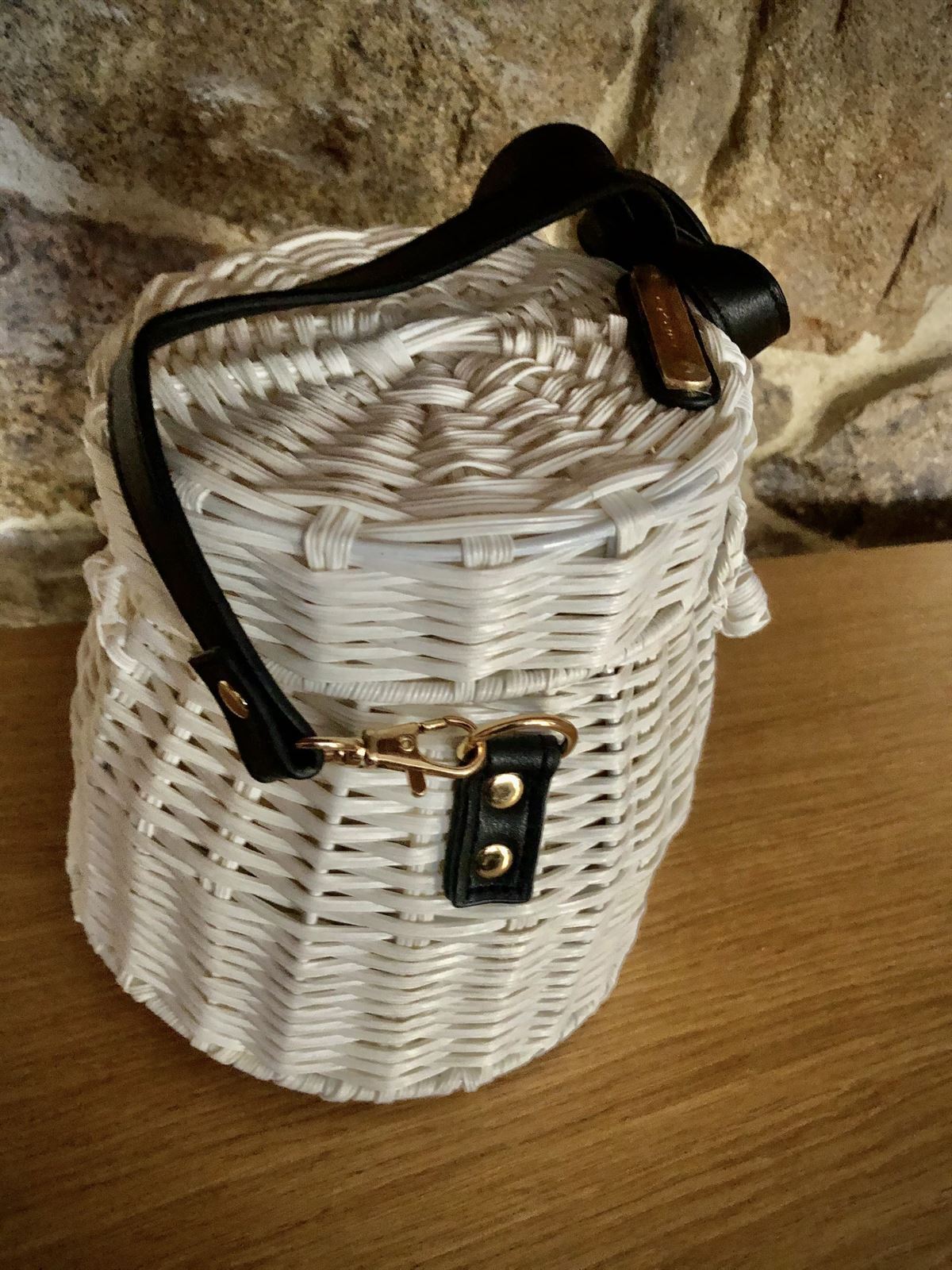 Bolso cesta blanca - Imagen 4