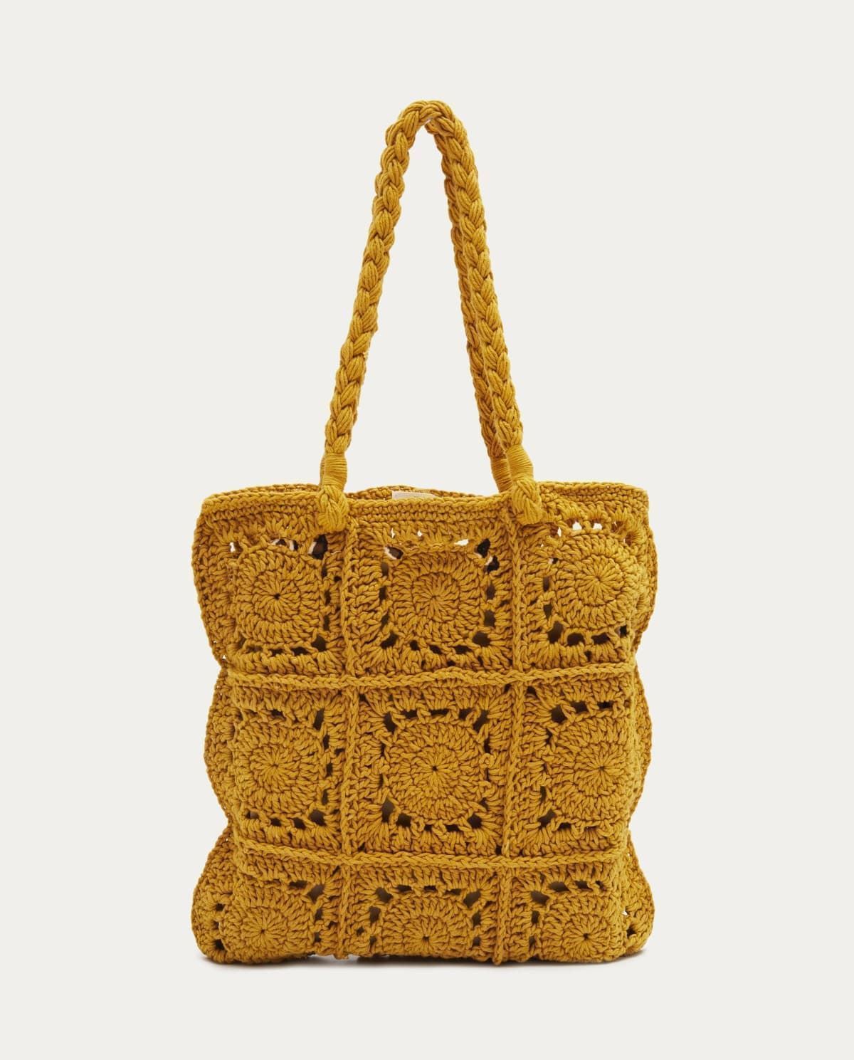 Bolso Crochet Verano 2023 Yerse Mostaza - Imagen 1