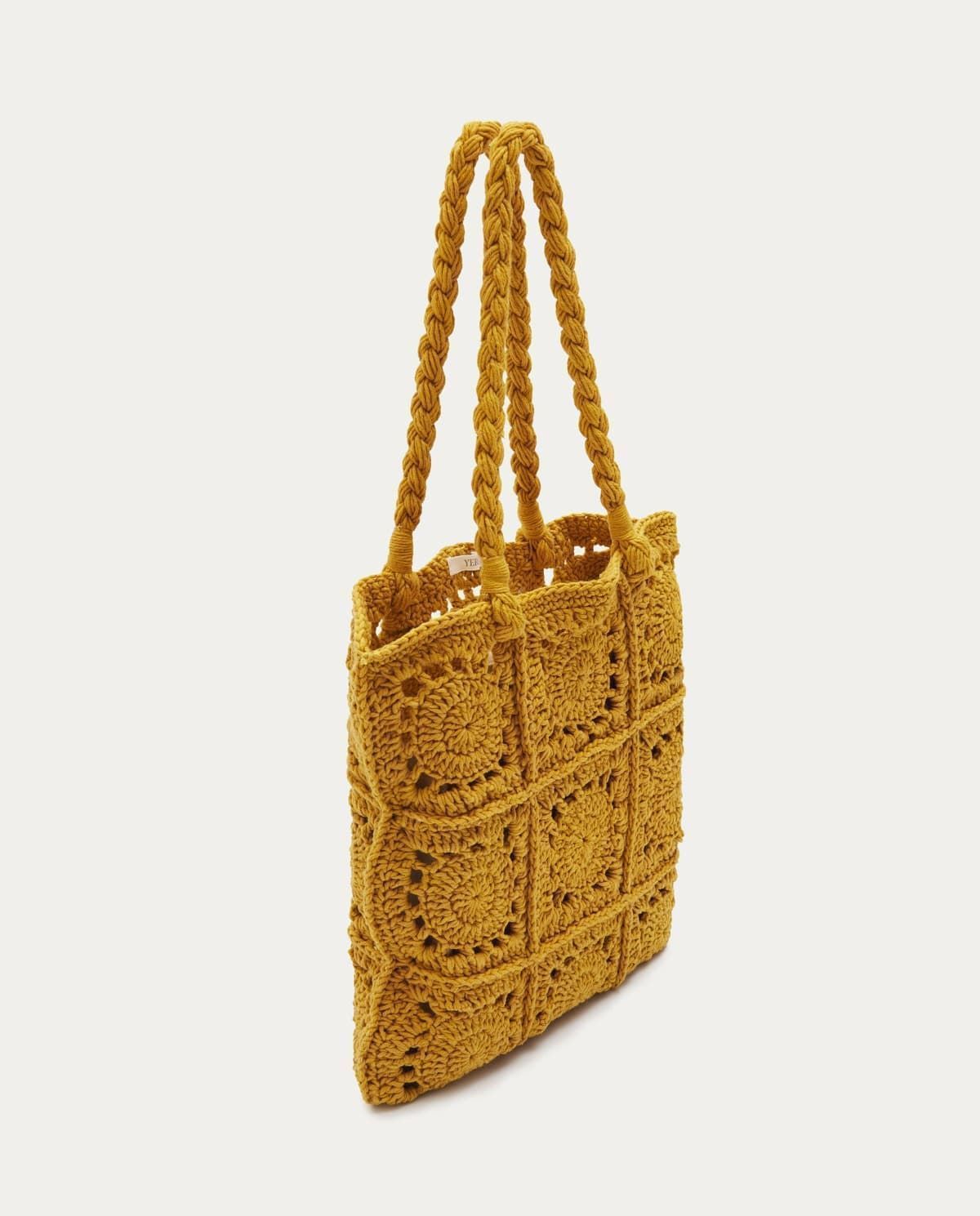 Bolso Crochet Verano 2023 Yerse Mostaza - Imagen 2