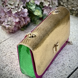 Bolso cuadrado Angari brillante multicolor - Imagen 2