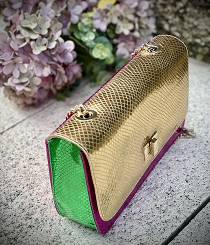 Bolso cuadrado Angari brillante multicolor - Imagen 2