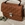 bolso de mano con cadena camel - Imagen 1
