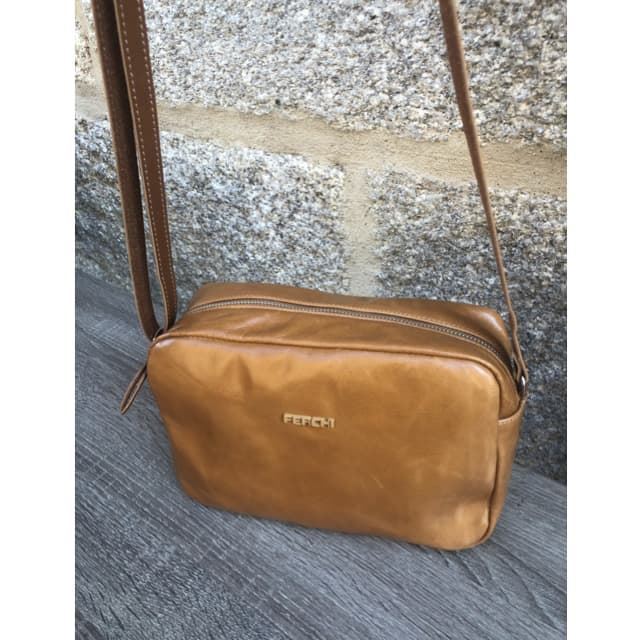 Bolso Ferchi piel camel - Imagen 3