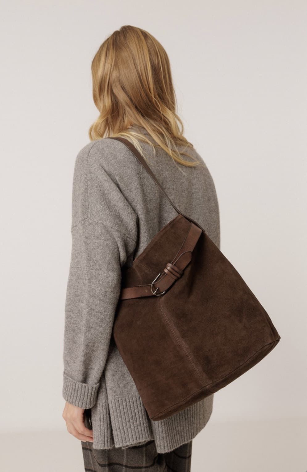 BOLSO Indi & Cold REF. IA657 MEDIANO PIEL SERRAJE Chocolate - Imagen 1