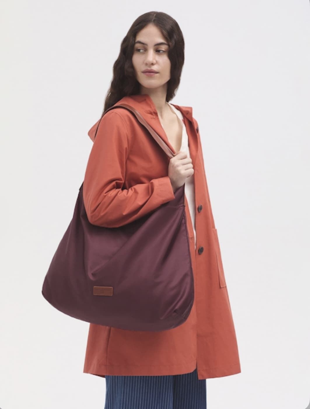 Bolso Nice Things shopping bag REVERSIBLE pistacho/berenjena - Imagen 2