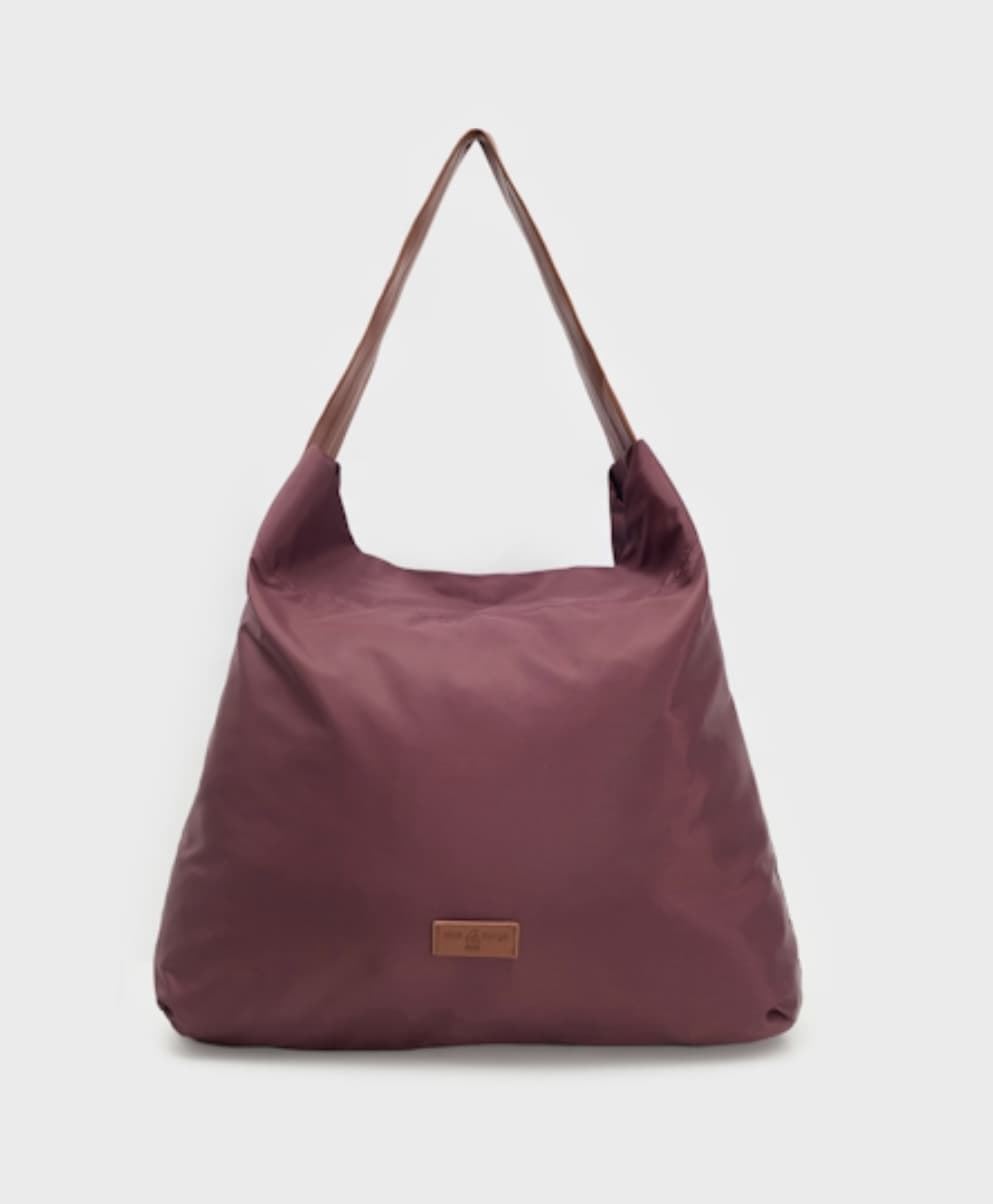 Bolso Nice Things shopping bag REVERSIBLE pistacho/berenjena - Imagen 3