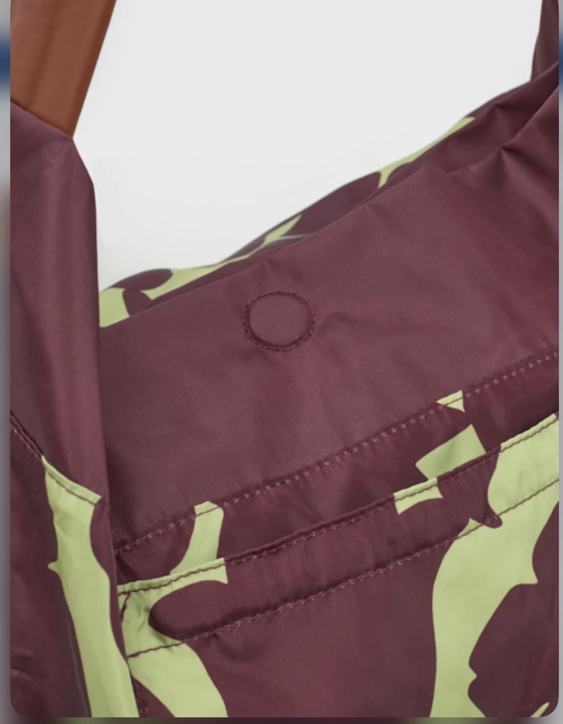 Bolso Nice Things shopping bag REVERSIBLE pistacho/berenjena - Imagen 5