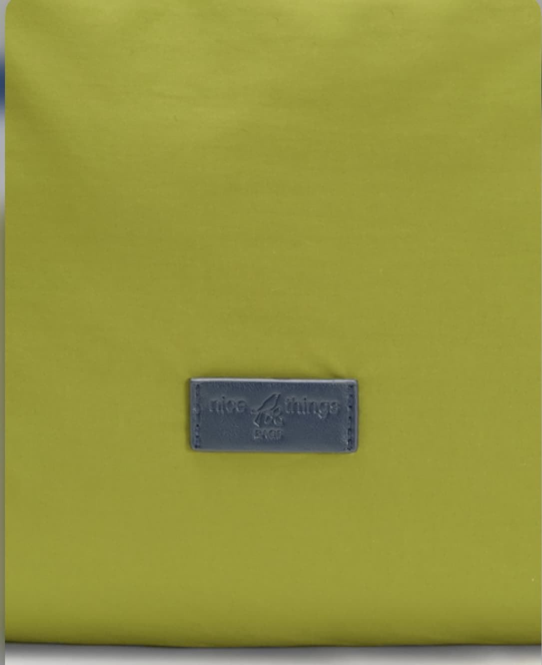 Bolso Nice Things shopping bag REVERSIBLE pistacho/turquesa - Imagen 3
