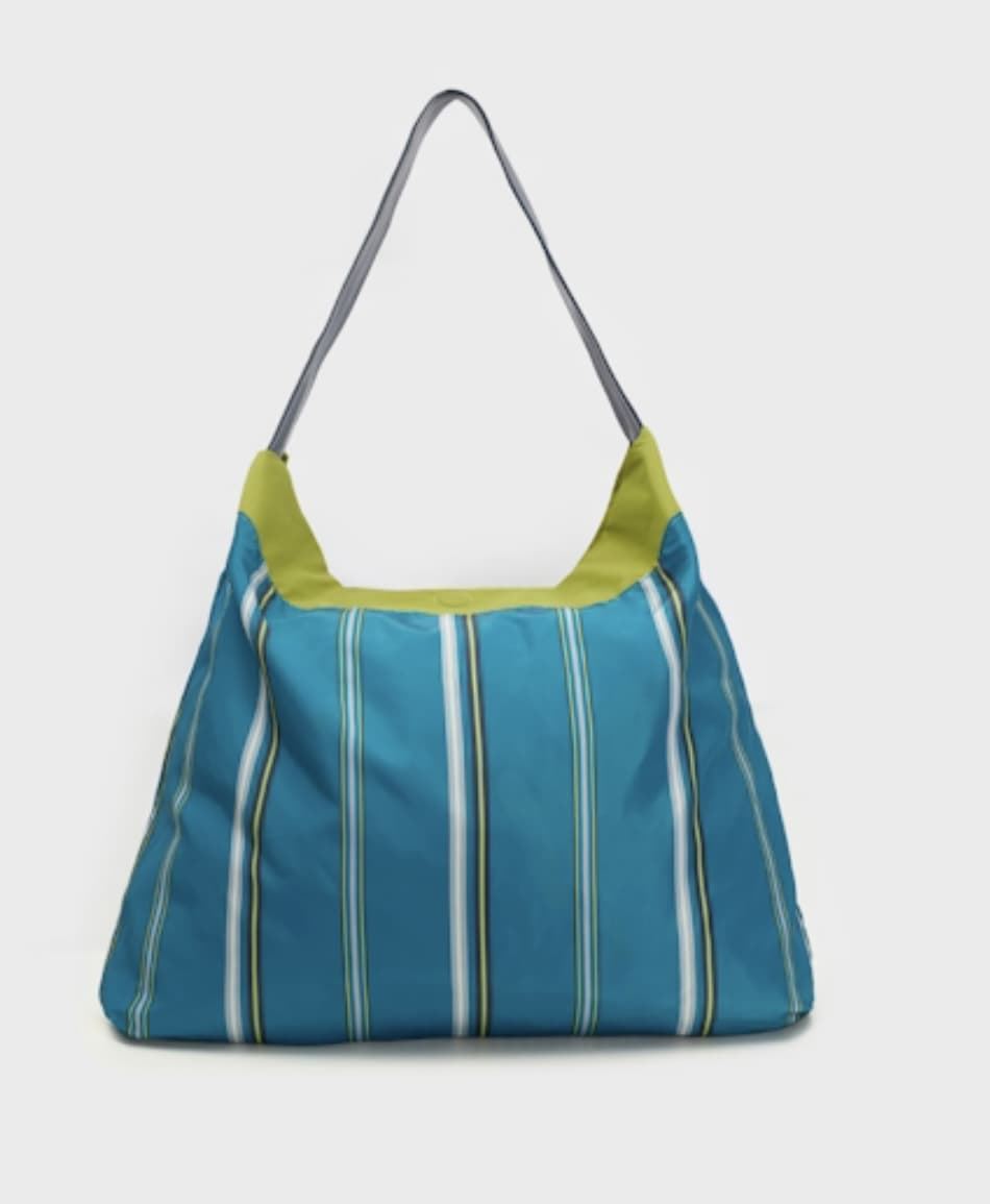 Bolso Nice Things shopping bag REVERSIBLE pistacho/turquesa - Imagen 5