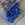 Bolso pequeño piel metalizado arrugado azul - Imagen 1