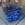 Bolso pequeño piel metalizado arrugado azul - Imagen 2