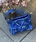 Bolso pequeño piel metalizado arrugado azul - Imagen 2