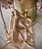 Bolso pequeño piel metalizado arrugado Champagne - Imagen 2