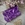 Bolso pequeño piel metalizado arrugado morado - Imagen 1