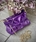 Bolso pequeño piel metalizado arrugado morado - Imagen 1