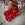 Bolso pequeño piel metalizado arrugado rojo - Imagen 2