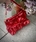 Bolso pequeño piel metalizado arrugado rojo - Imagen 2