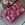 Bolso pequeño piel metalizado arrugado rosa - Imagen 1
