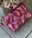 Bolso pequeño piel metalizado arrugado rosa - Imagen 1