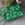 Bolso pequeño piel metalizado arrugado verde - Imagen 1