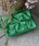 Bolso pequeño piel metalizado arrugado verde - Imagen 1