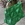 Bolso pequeño piel metalizado arrugado verde - Imagen 2