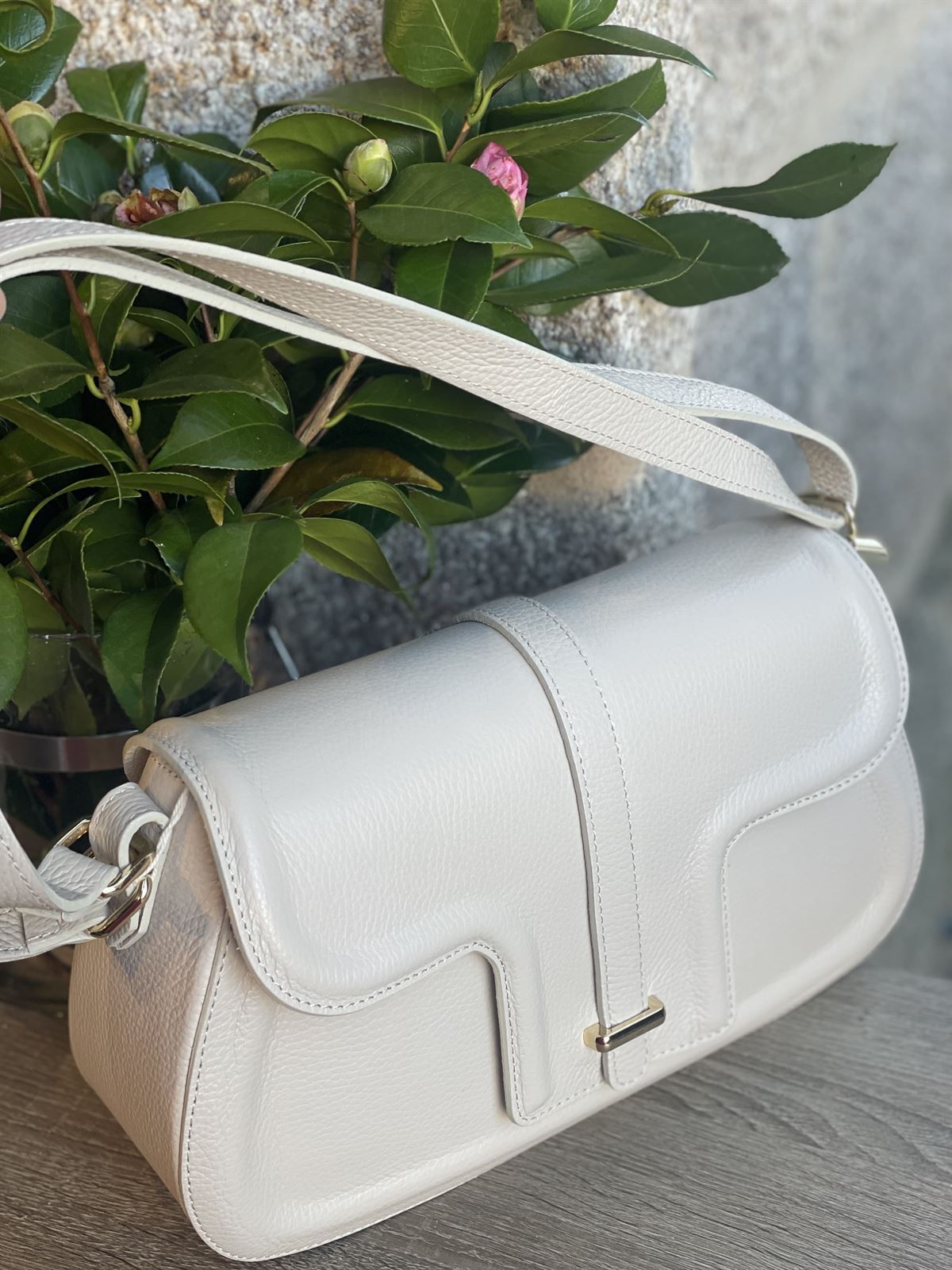 Bolso piel baguette hielo - Imagen 4