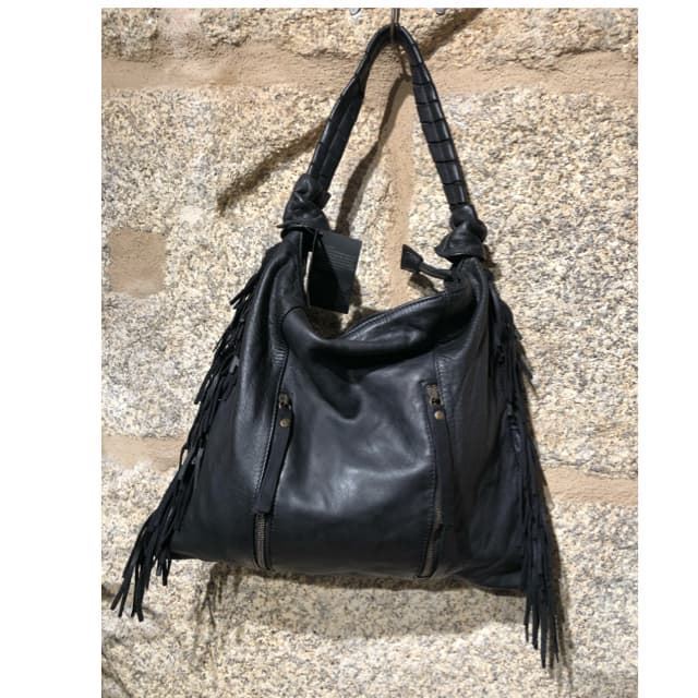 Bolso piel grande negro - Imagen 1