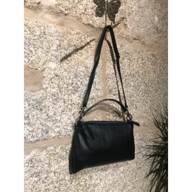 Bolso piel negro alargado - Imagen 2