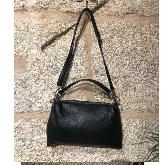 Bolso piel negro alargado - Imagen 4