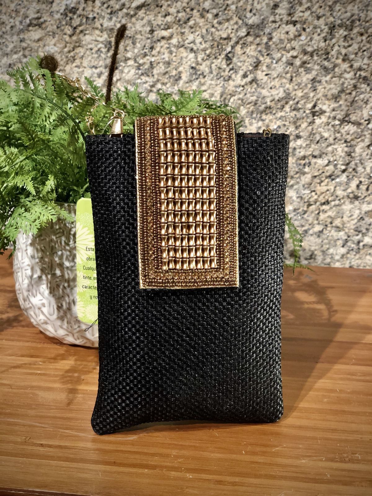 Bolso porta movil negro Bolsos