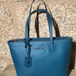 Bolso Replay shopper turquesa - Imagen 1