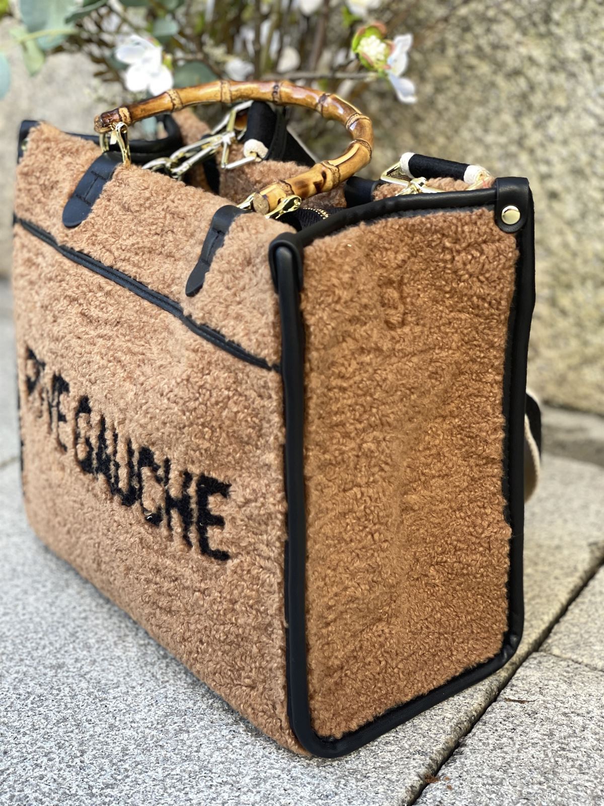 Bolso shopping mediano rive gauche camel - Imagen 2