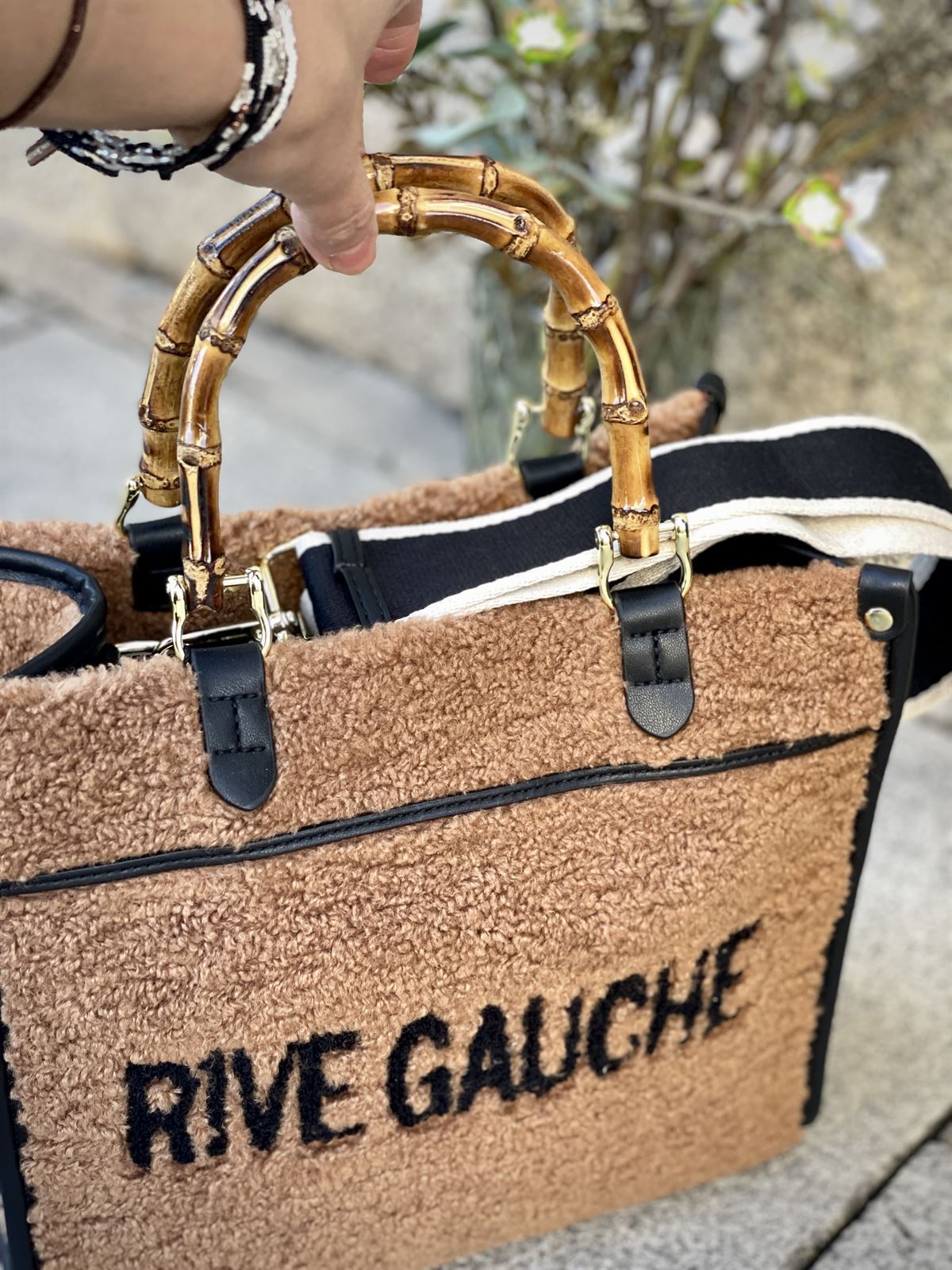 Bolso shopping mediano rive gauche camel - Imagen 4