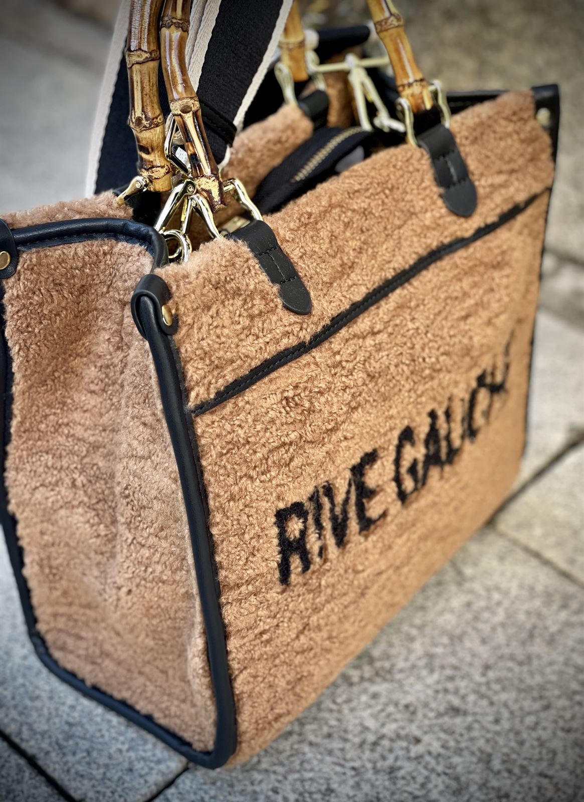 Bolso shopping mediano rive gauche camel - Imagen 5