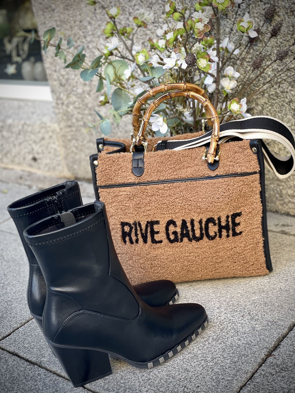 Bolso shopping mediano rive gauche camel - Imagen 7