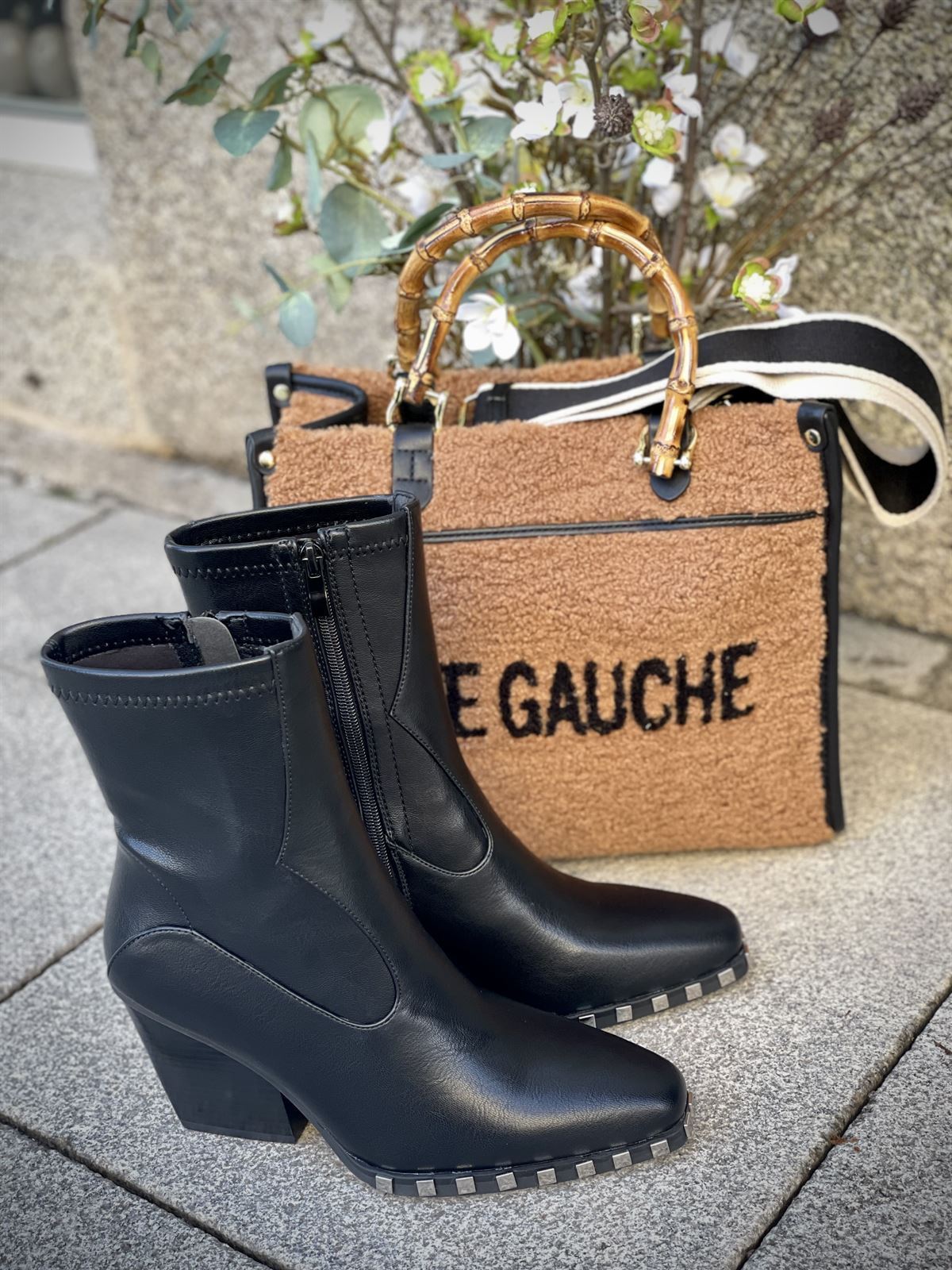 Bolso shopping mediano rive gauche camel - Imagen 8