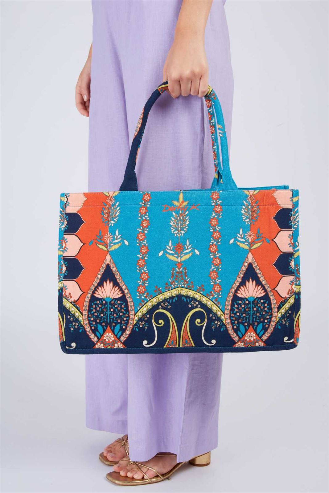 Bolso TOTE Derhy GIANNA azul petroleo - Imagen 1