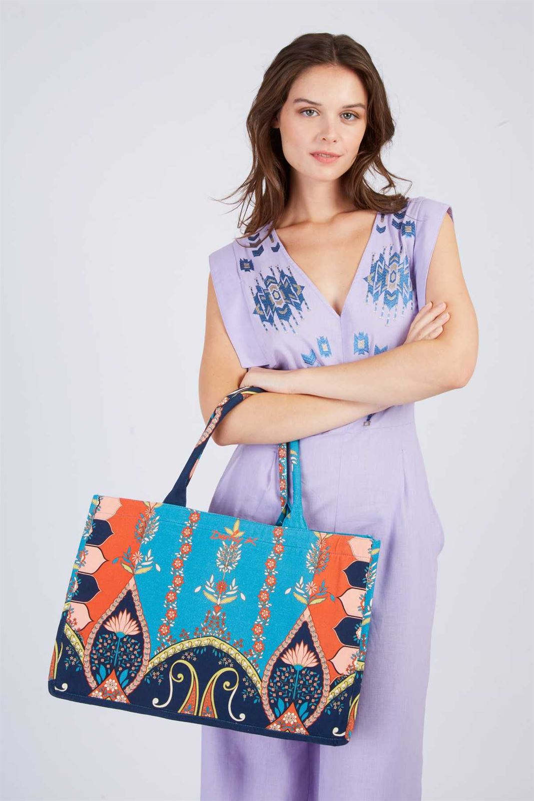 Bolso TOTE Derhy GIANNA azul petroleo - Imagen 2