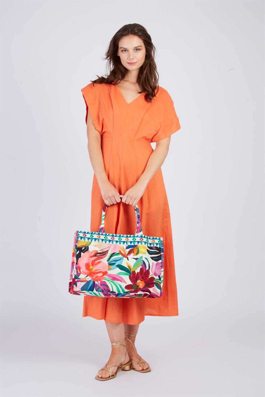 Bolso TOTE Derhy GIANNA Rojo / Rosa - Imagen 5