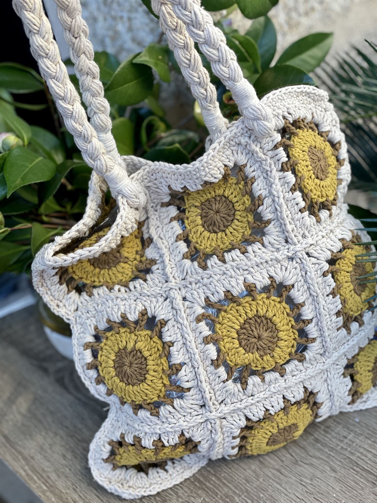 medida población visión Bolso hecho a mano crochet colores. - Bolsos