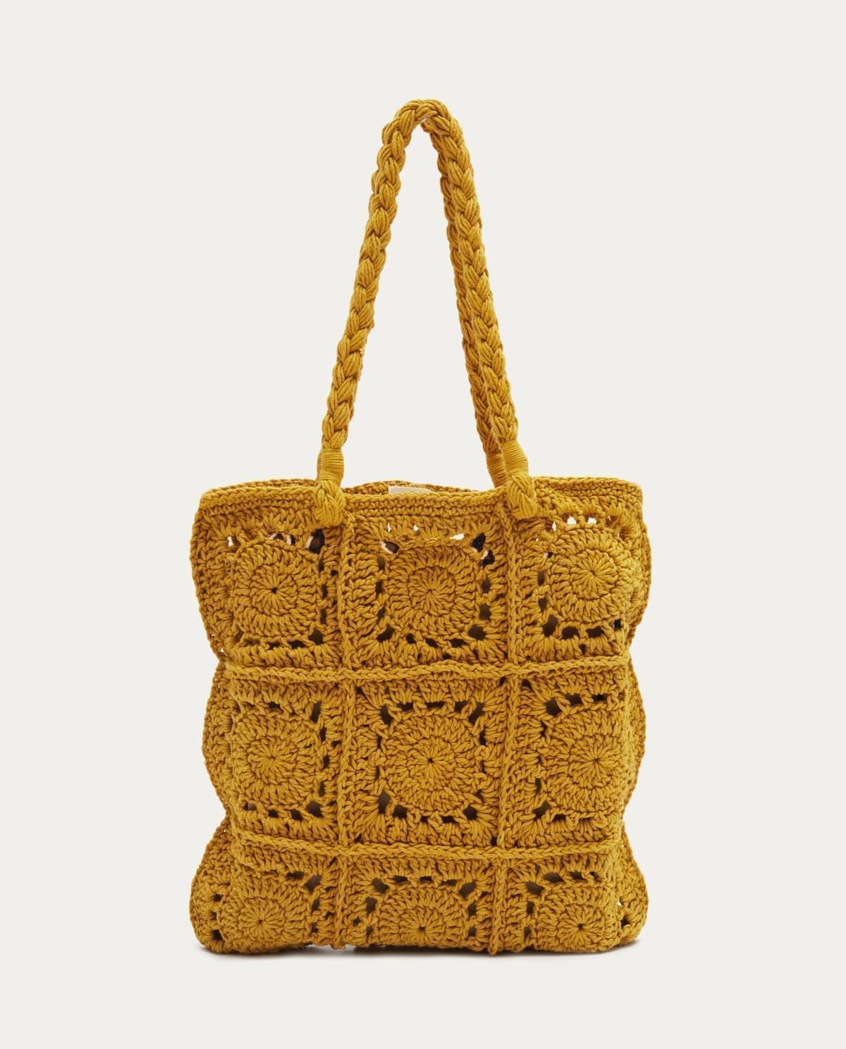 bolso Yerse crochet mostaza - Imagen 1