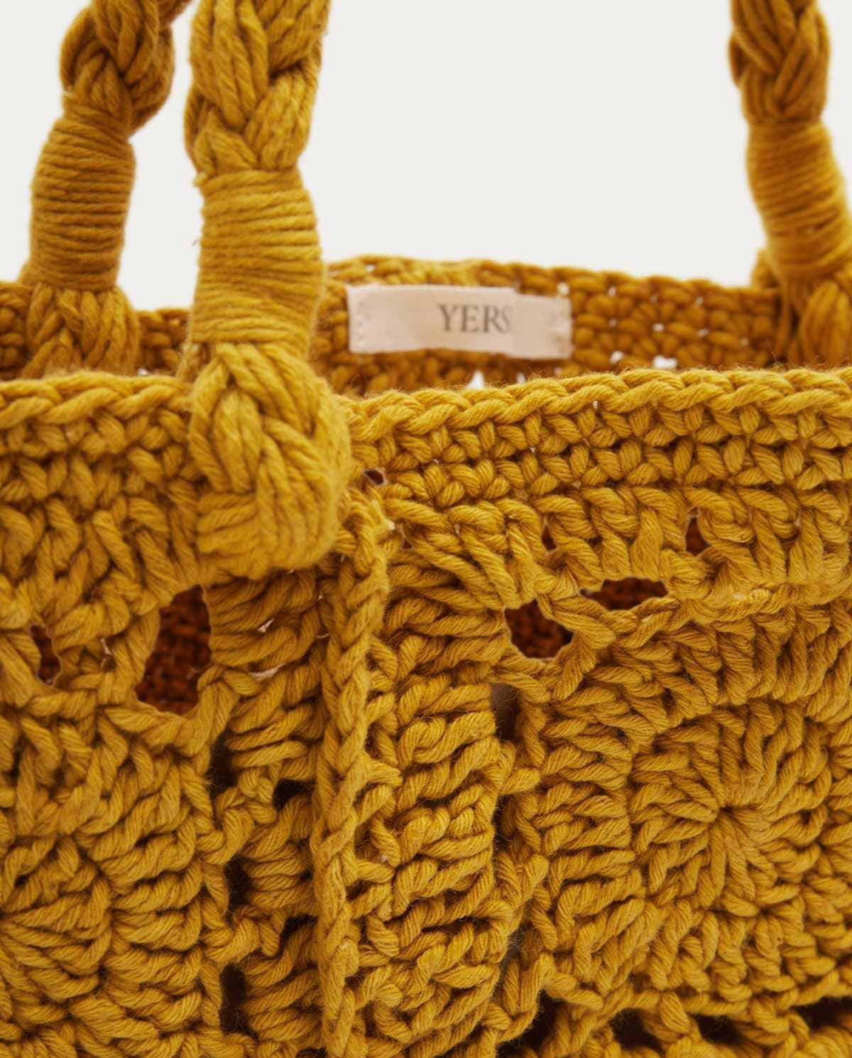 bolso Yerse crochet mostaza - Imagen 3